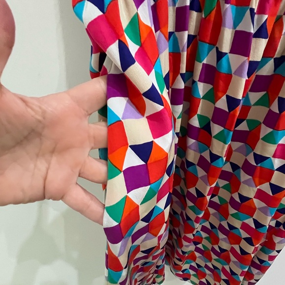 Kate Spade Multicolor Tile Silk Blaire Midi Dress - Picture 5 of 10